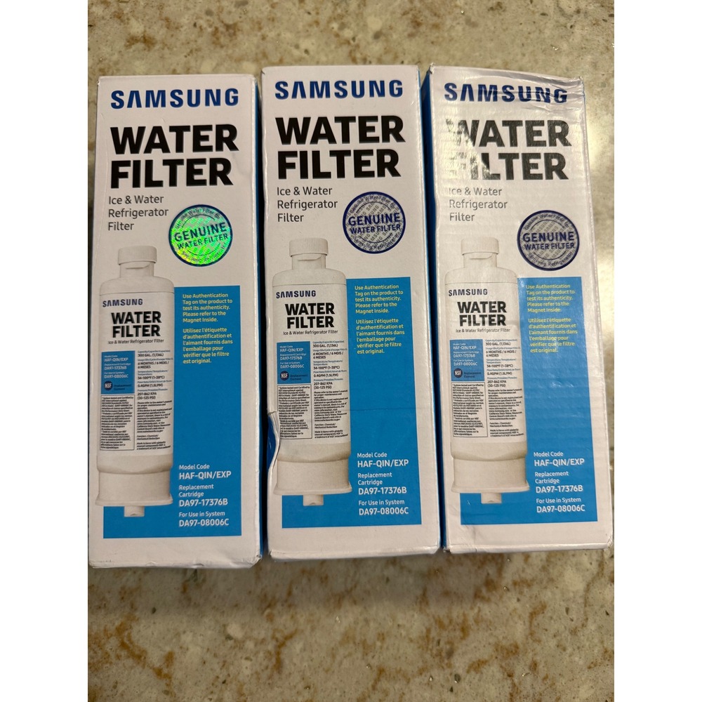 Lot of 3 Samsung Refrigerator Water Filters HAF-QIN/EXP DA97-17376B DA97-08006C